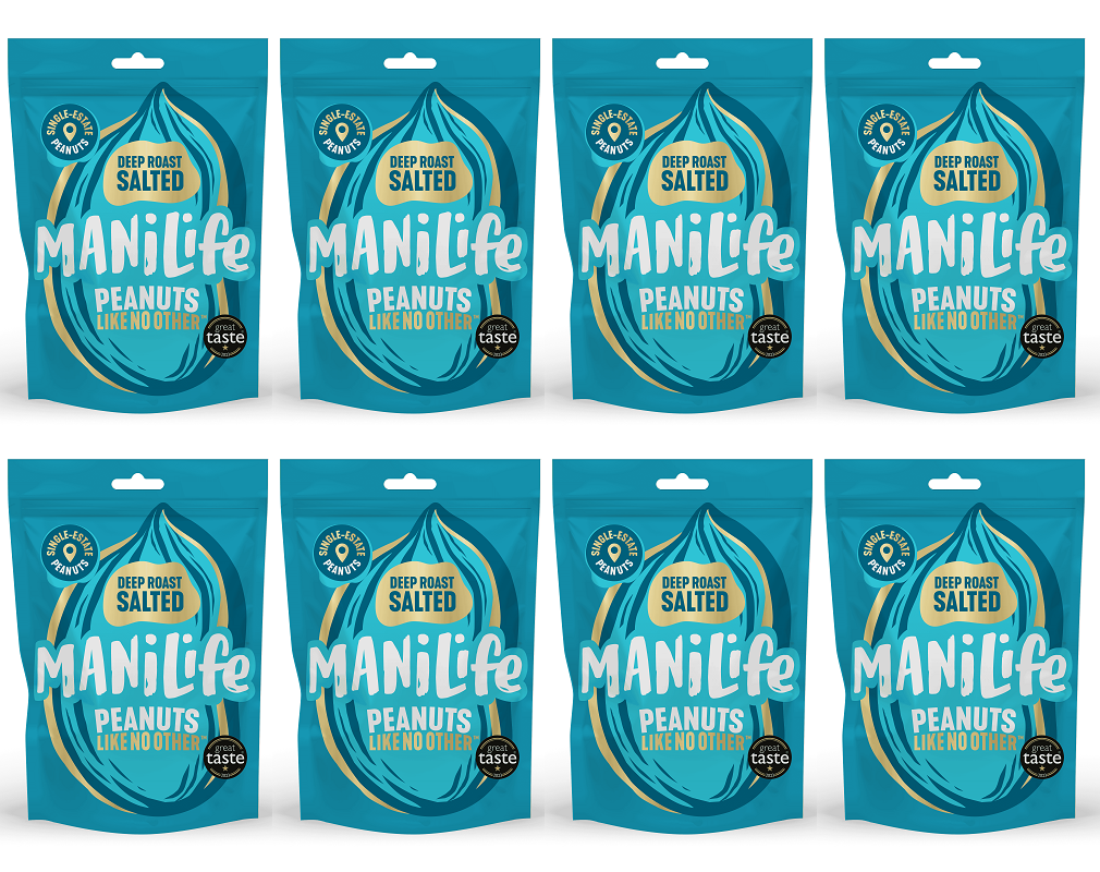 8 x ManiLife Deep Roast Salted Peanuts - 75g