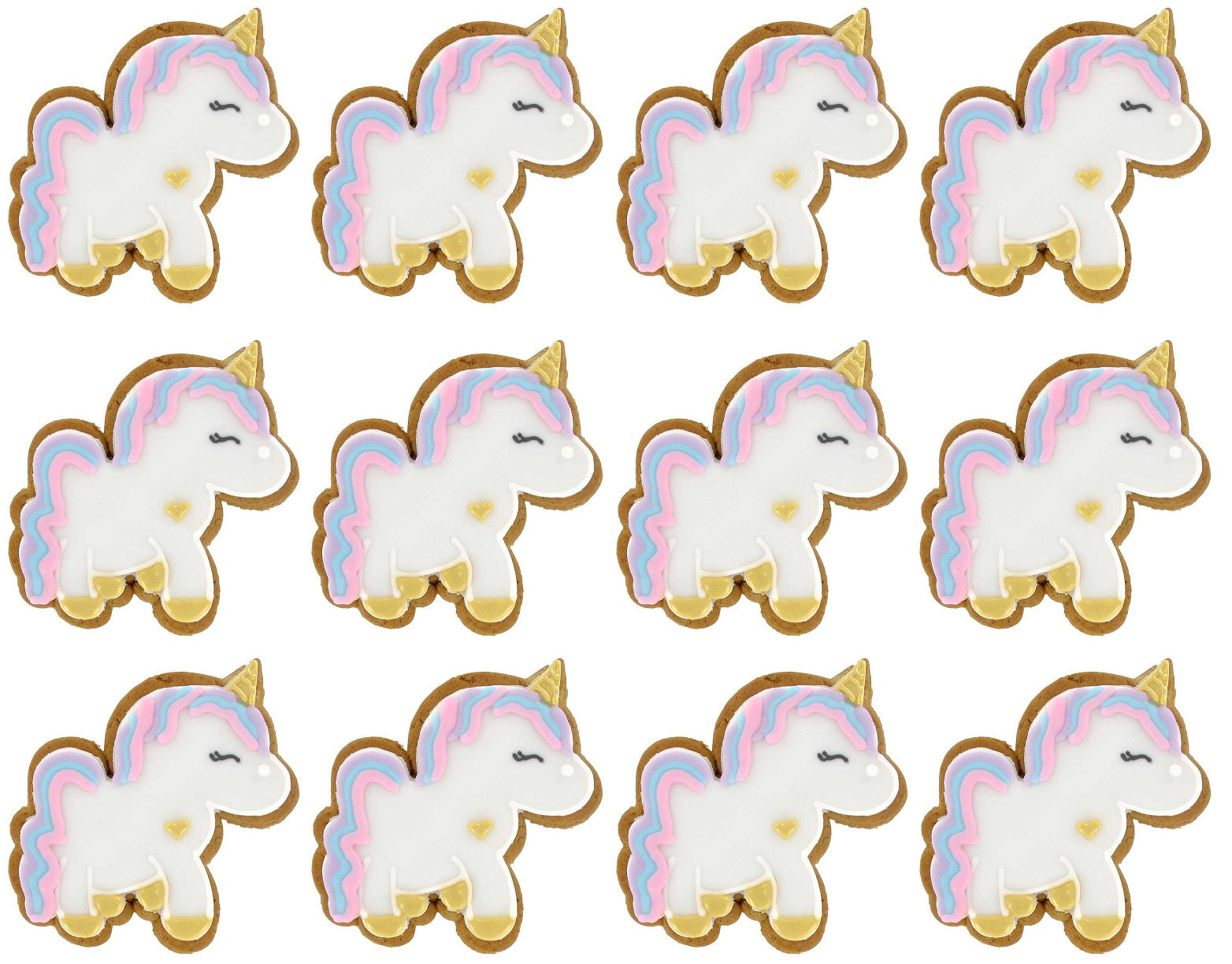 12 x Original Biscuit Bakers Iced Gingerbread Unicorn - 12g