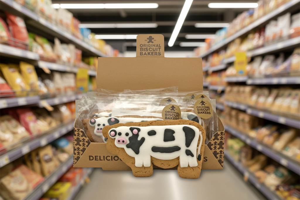 12 x Original Biscuit Bakers Iced Gingerbread Deluxe Cow - 12g