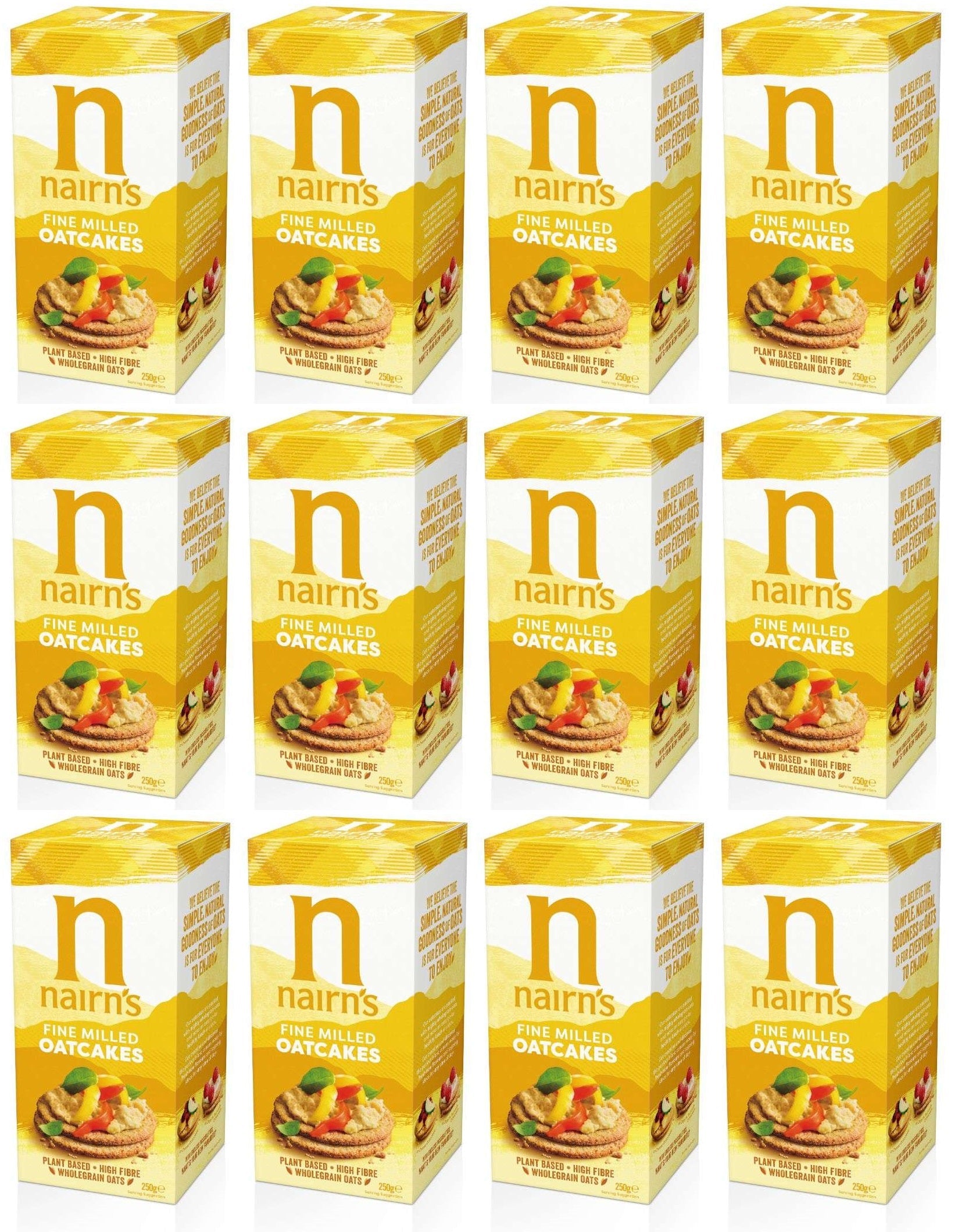 12 x Nairn's Fine Milled Oatcakes - 218g