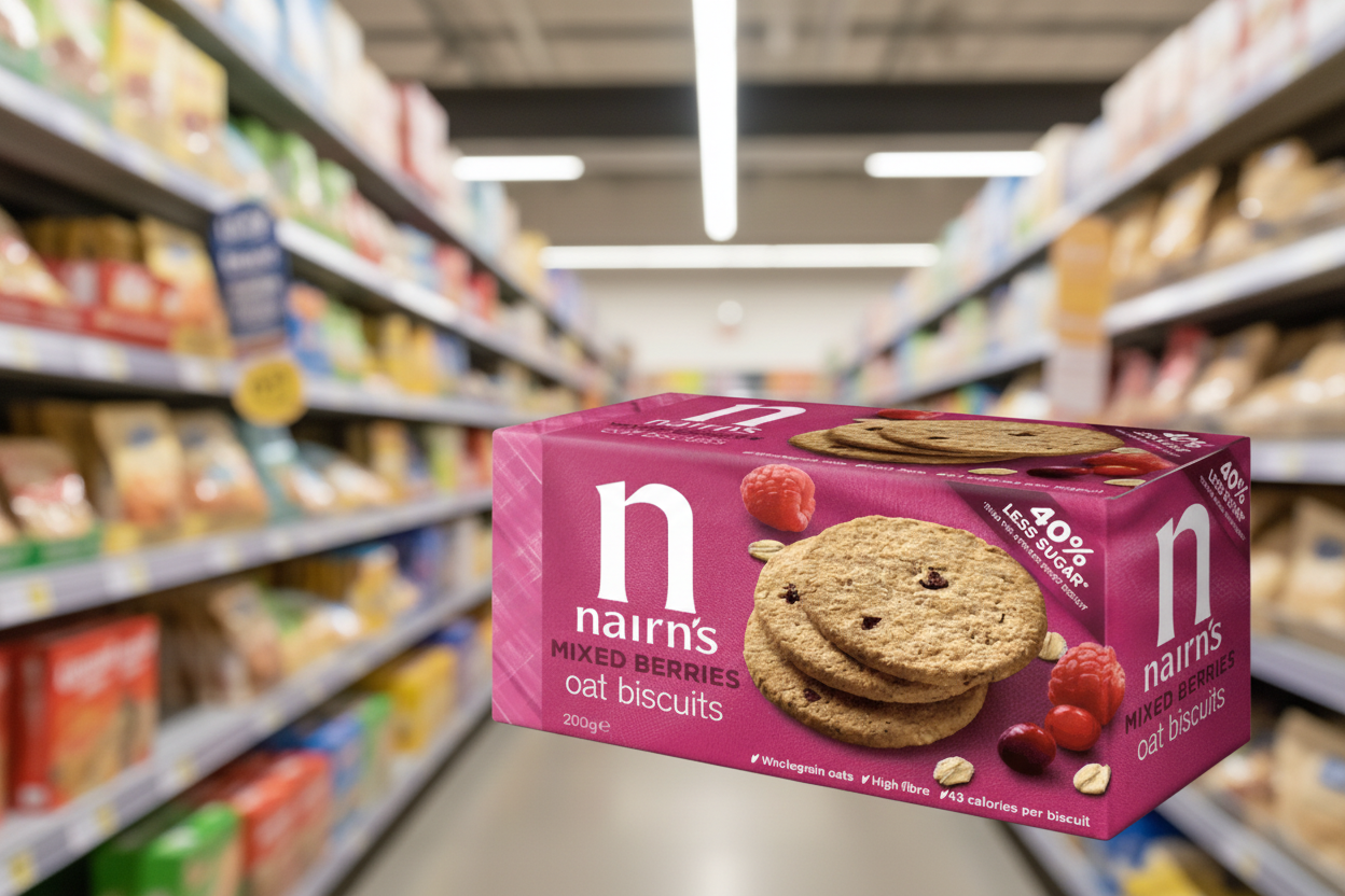10 x Nairn's Mixed Berry Oat Biscuits - 200g