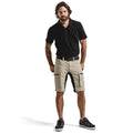 Blaklader 1449 Service Industry Work Cargo Stretch Shorts Stone/Black 33" Waist