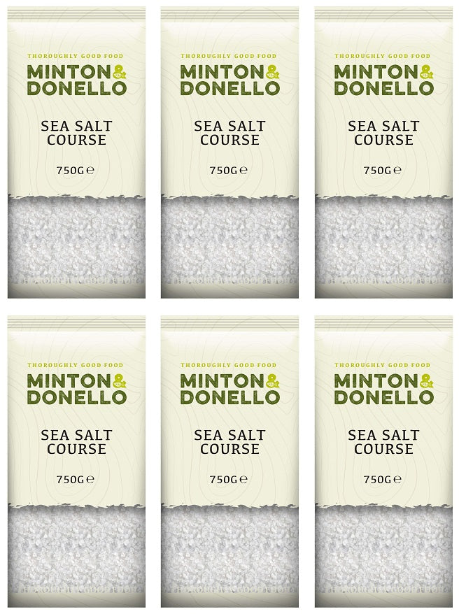 6 x Minton & Donello Sea Salt Coarse - 750g