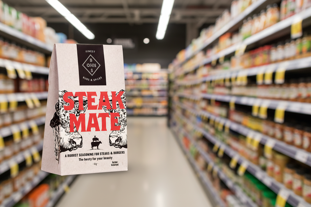 6 x Bohns Steak Mate Dry Spice Rub - 60g