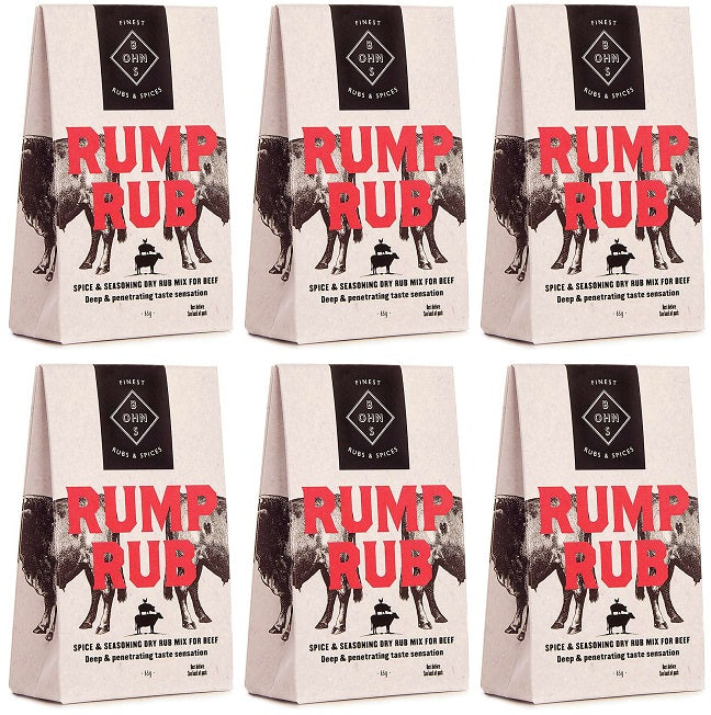 6 x Bohns Rump Rub Dry Spice Rub - 60g