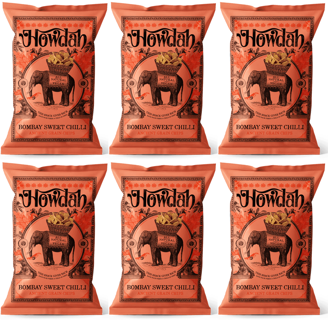 6 x Howdah Bombay Sweet Chilli - 130g