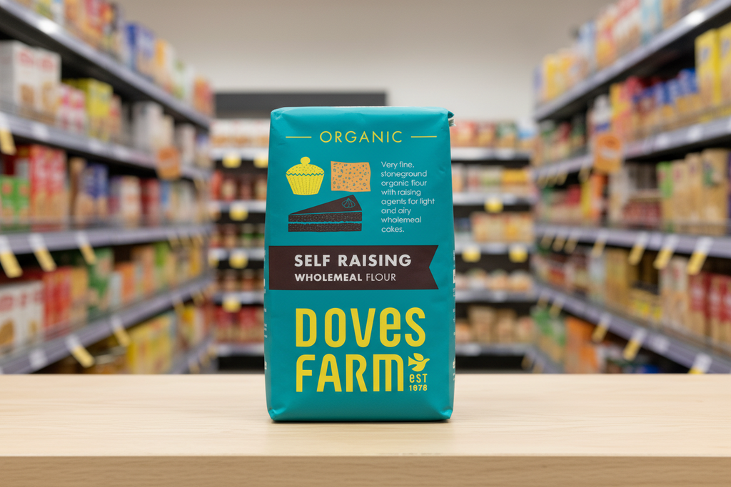 5 x Doves Farm Organic Self Raising Wholemeal Flour - 1kg