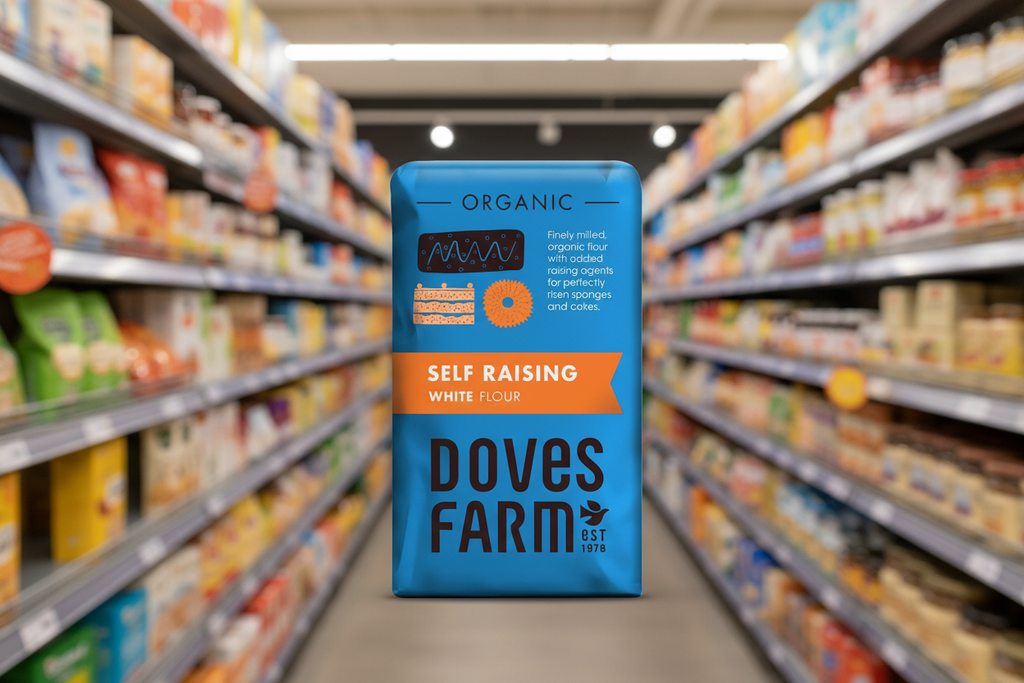 5 x Doves Farm Organic Self Raising White Flour - 1kg