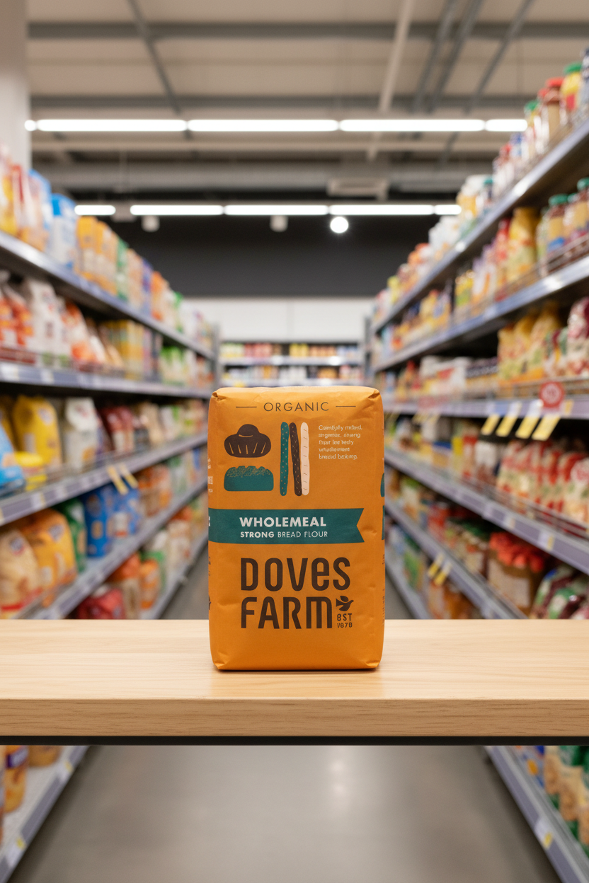 5 x Doves Farm Organic Strong Wholemeal Bread Flour - 1.5kg