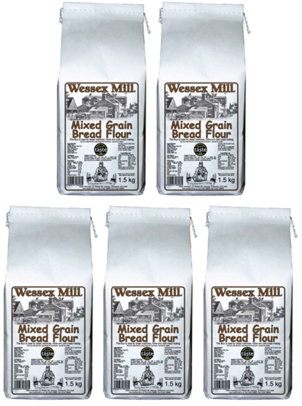 5 x Wessex Mill Mixed Grain Bread Flour - 1.5kg