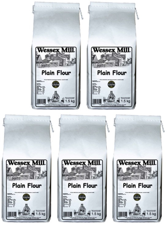 5 x Wessex Mill Plain Flour - 1.5kg