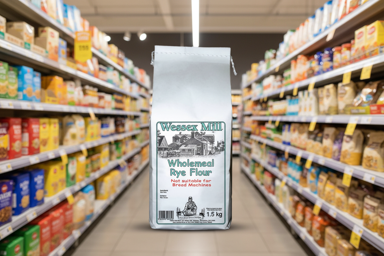 5 x Wessex Mill Wholemeal Rye Flour - 1.5kg