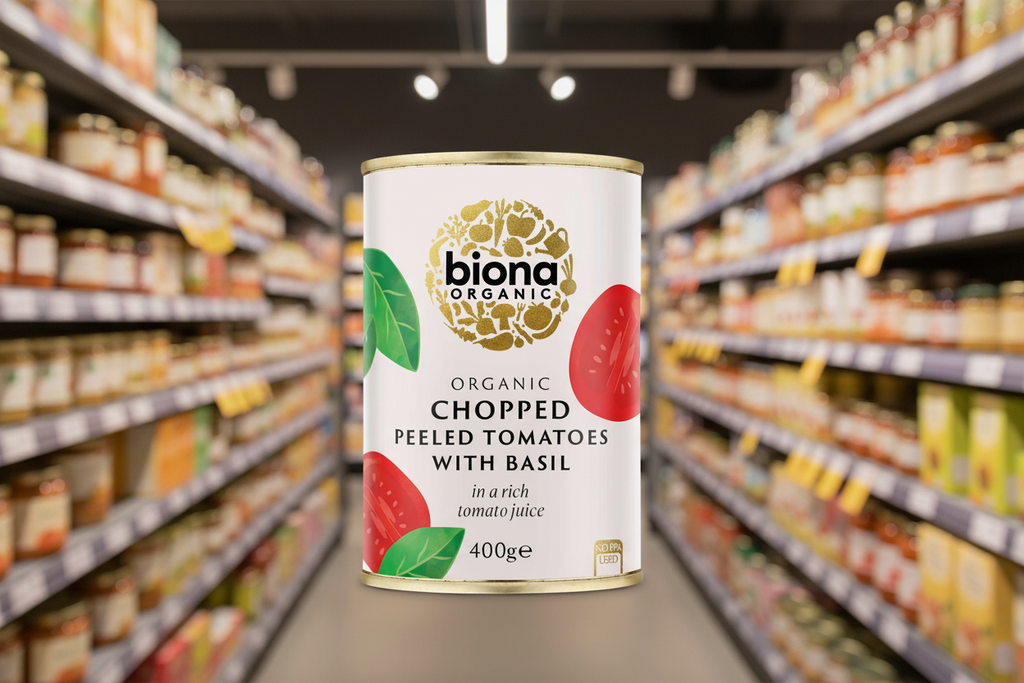 Biona Organic Chopped Tomatoes with Basil - 400g