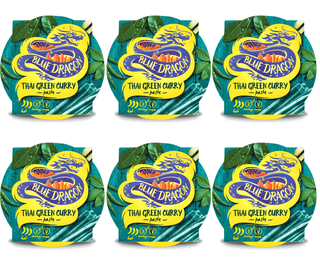 6 x Blue Dragon Thai Green Curry Paste - 170g