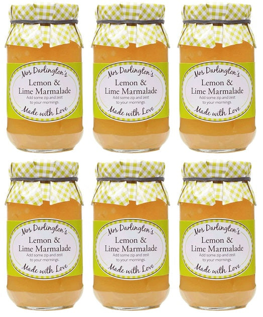6 x Mrs Darlington's Medium Cut Lemon & Lime - 340g