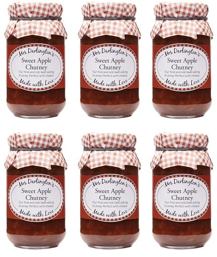 6 x Mrs Darlington's Sweet Apple Chutney - 312g