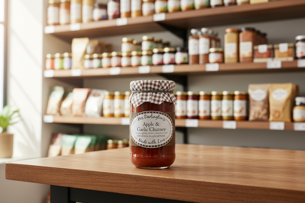 6 x Mrs Darlington's Apple & Garlic Chutney - 312g
