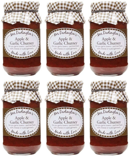 6 x Mrs Darlington's Apple & Garlic Chutney - 312g
