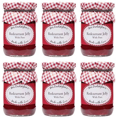 6 x Mrs Darlington's Redcurrant Jelly with Port - 212g