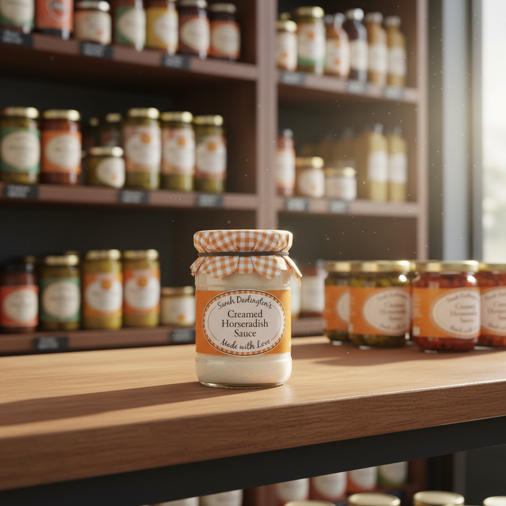 6 x Sarah Darlington's Creamed Horseradish Sauce - 180g