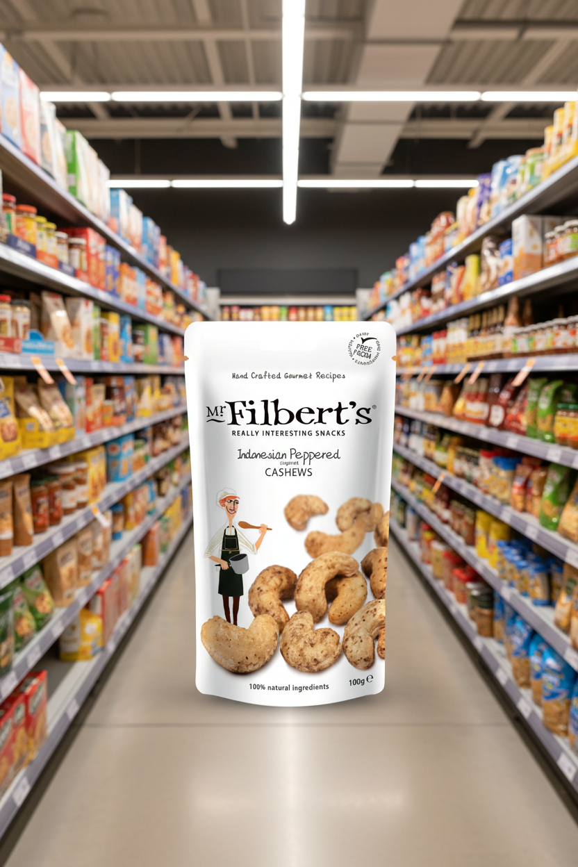 Mr Filberts Indonesian Peppered Cashews - 100g