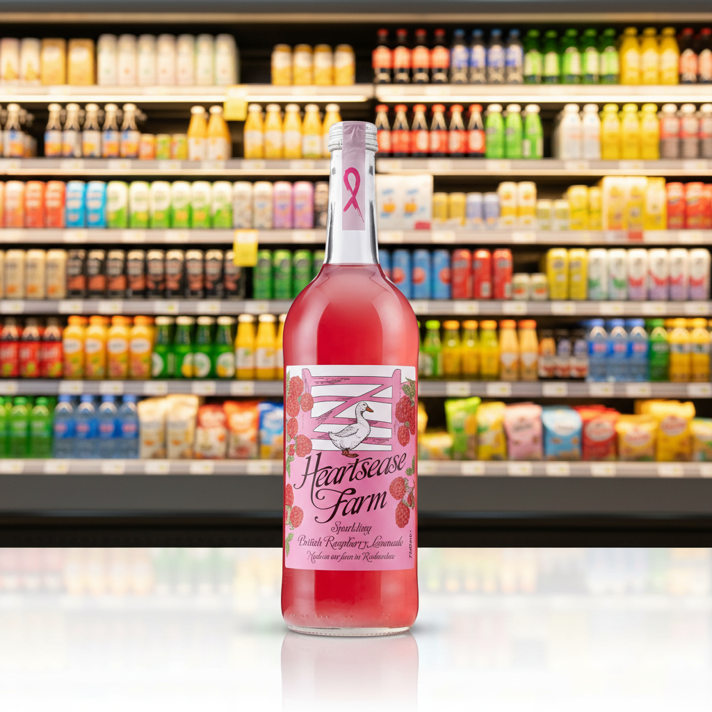 6 x Heartsease Farm Sparkling Raspberry Lemonade - 750ml