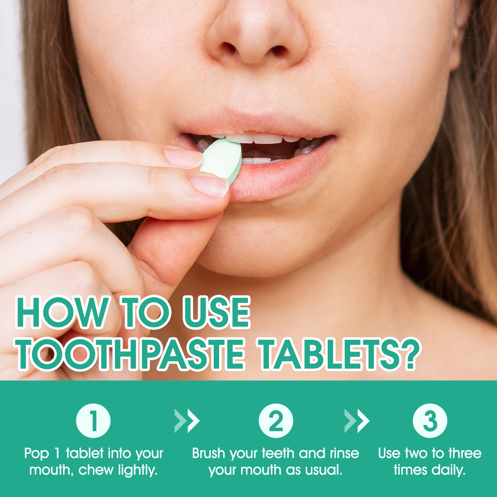 150 Toothpaste Tablets Mint Whitening & Enamel Care | Zero Waste