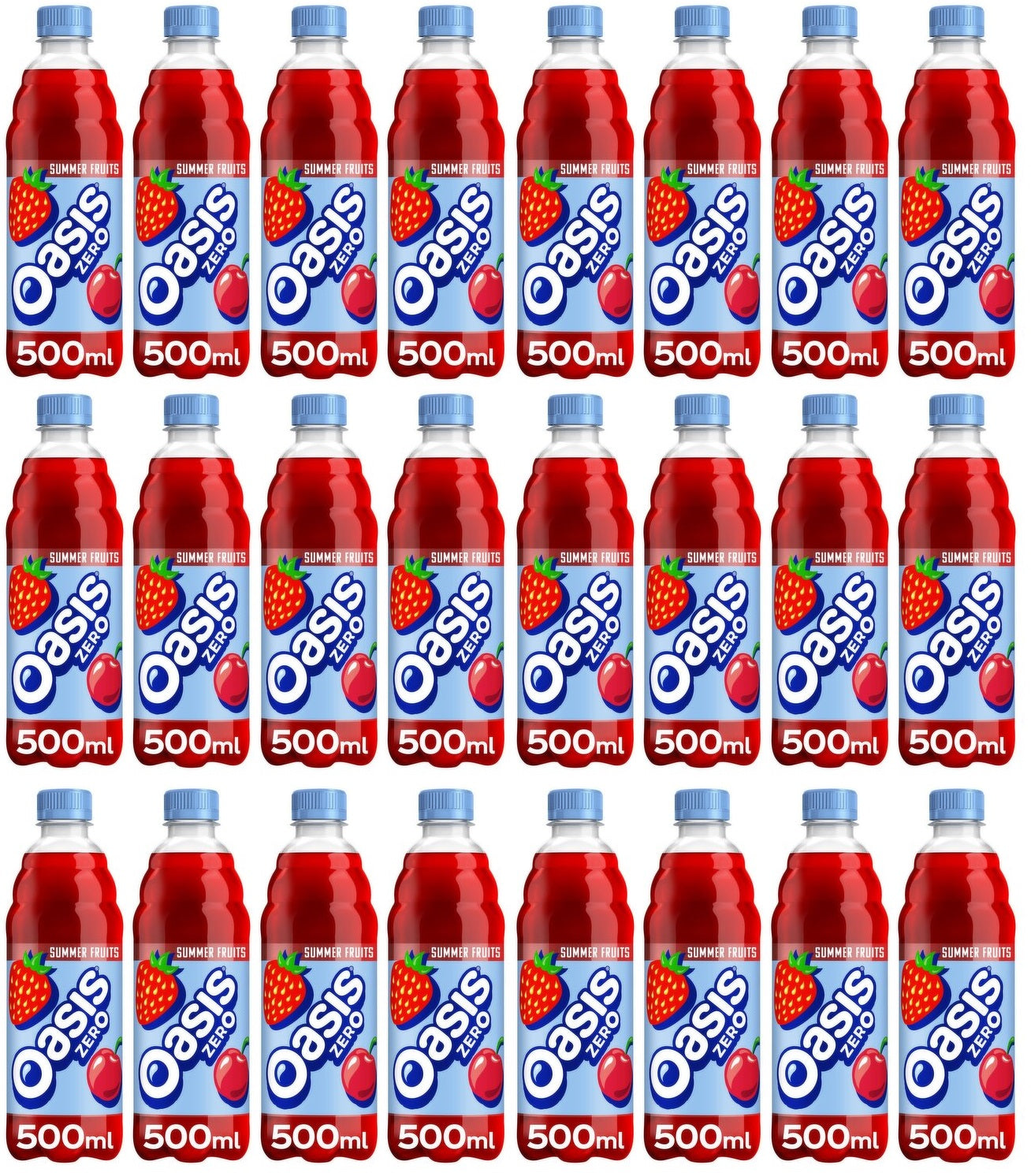 24 x Oasis Zero Summer Fruits 500Ml