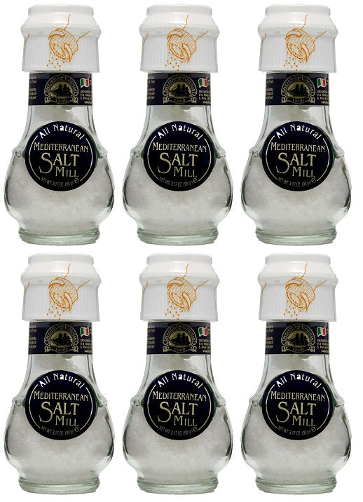 6 x Drogheria & Alimentari Mediterranean Salt Mill - 90g