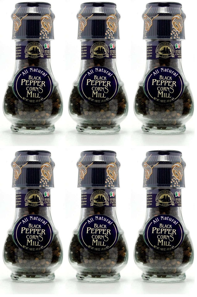 6 x Drogheria & Alimentari Black Peppercorns Mill - 45g