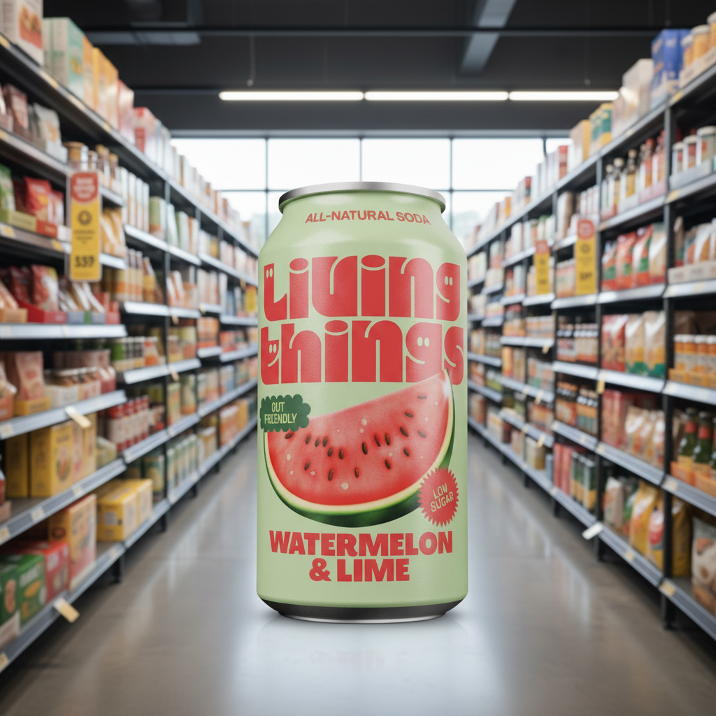 Living Things Watermelon & Lime Soda - 300ml