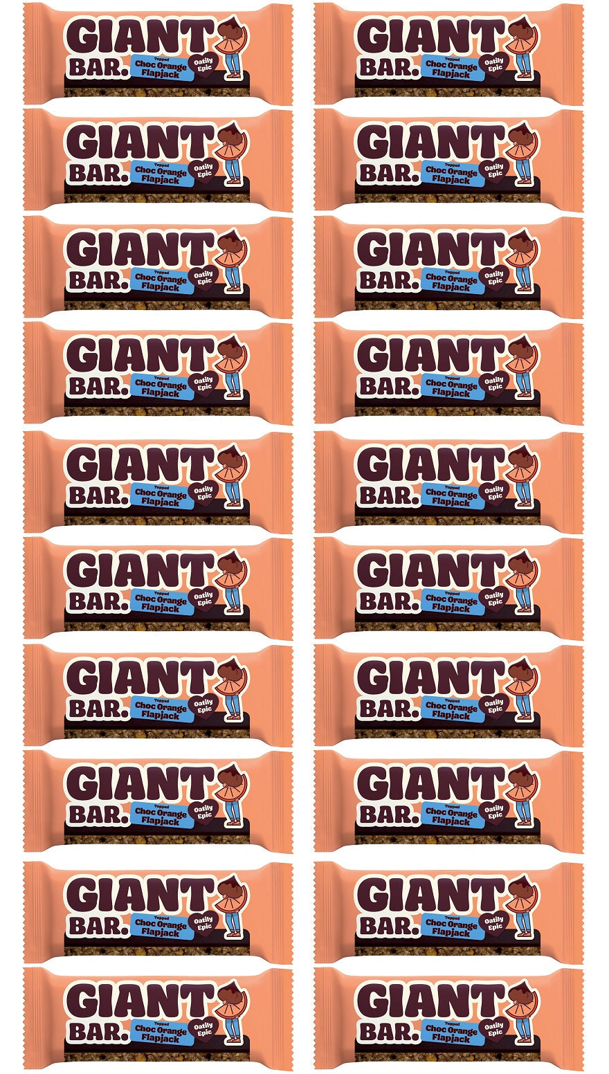 20 x Giant Bar Choc Orange - 100g