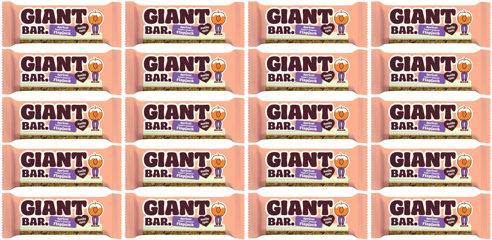 20 x Giant Bar Yogurt Apricot - 100g