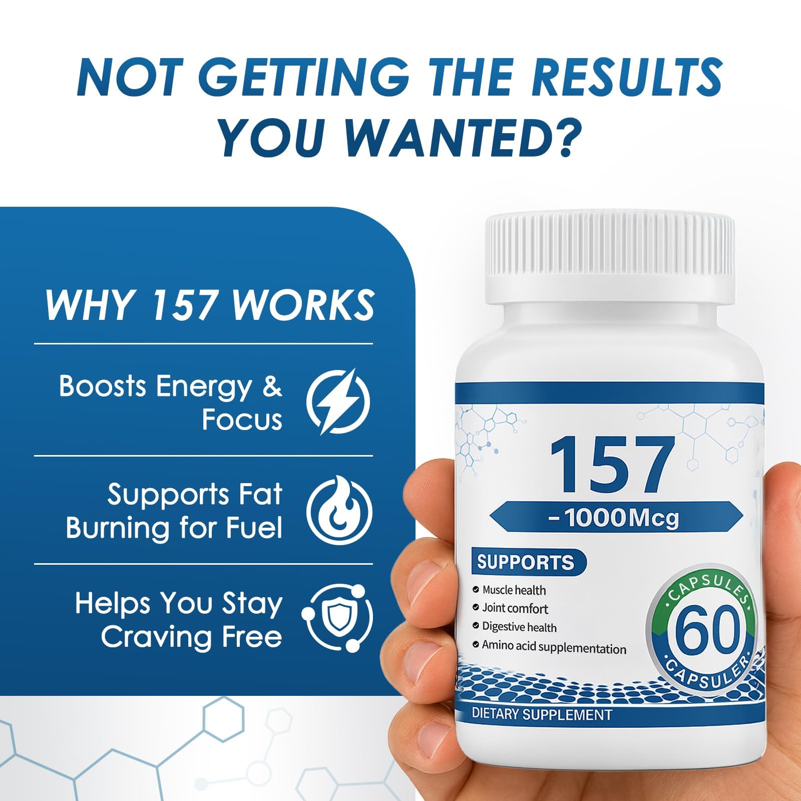 157 1000 mg Supplement - Non-GMO, Gluten-Free, 60 Capsules
