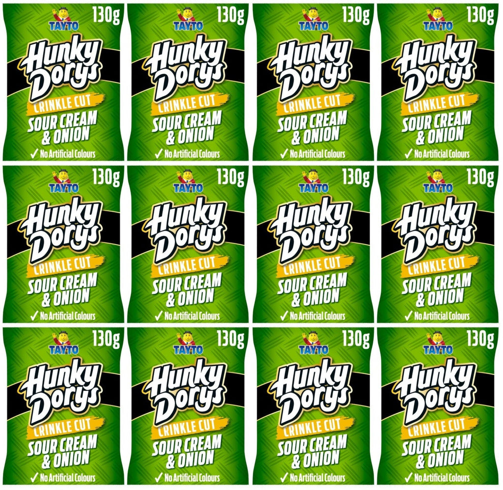 12 x Tayto Hunky Dory Sour Cream & Onion 130G