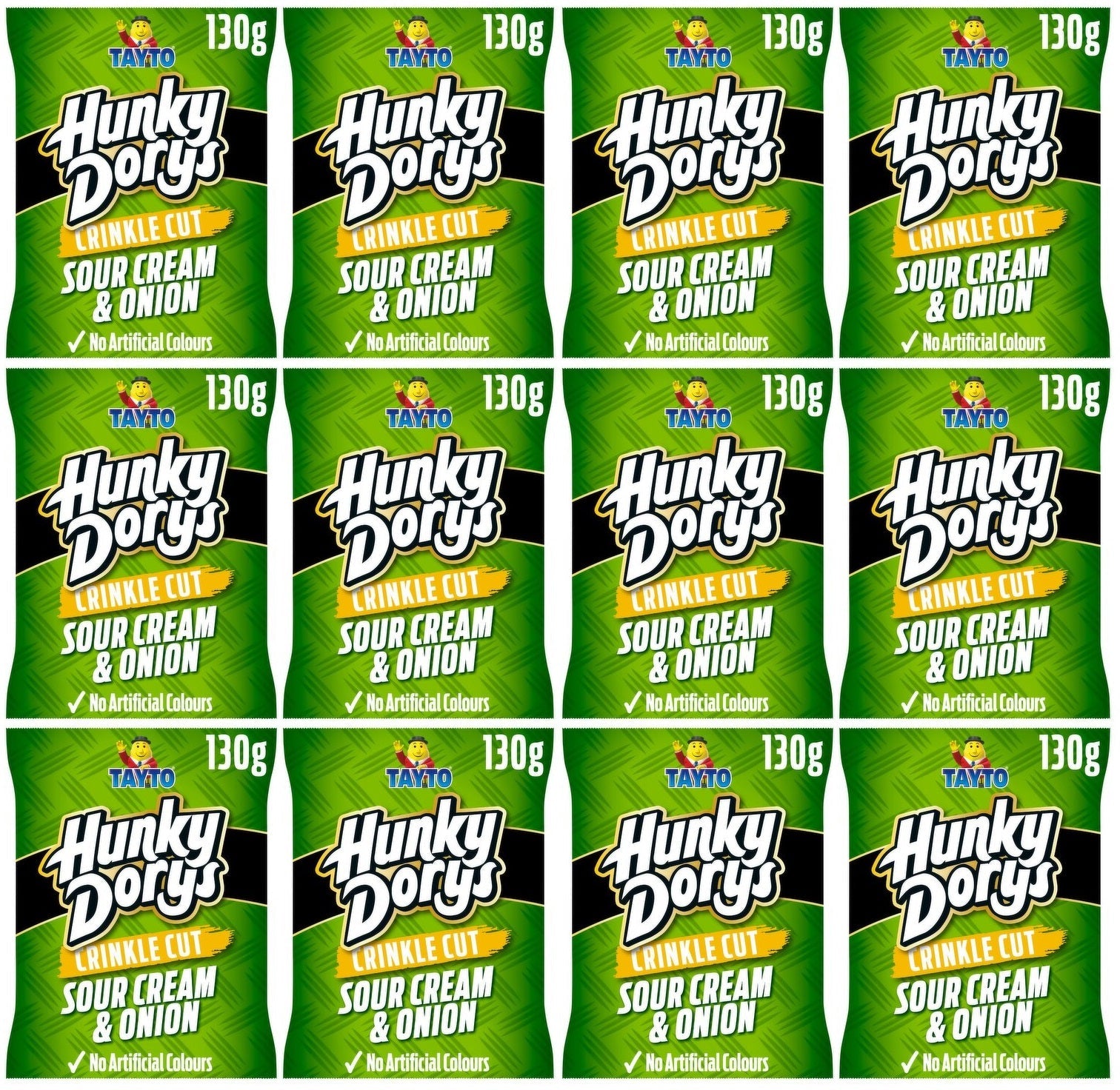 12 x Tayto Hunky Dory Sour Cream & Onion 130G