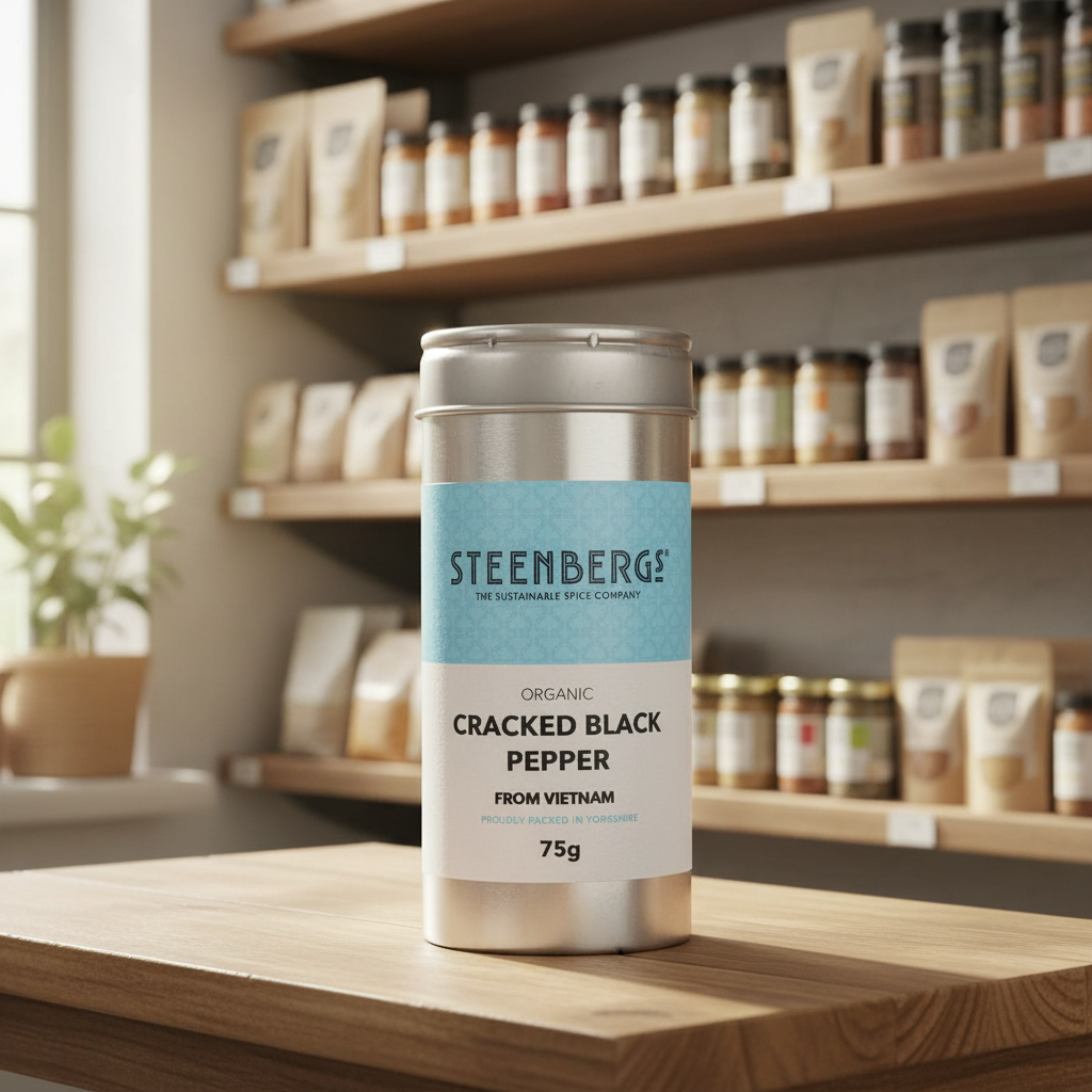 Steenbergs Organic Cracked Black Pepper - 75g