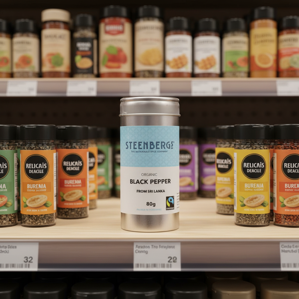 Steenbergs Organic Fairtrade Black Pepper - 80g
