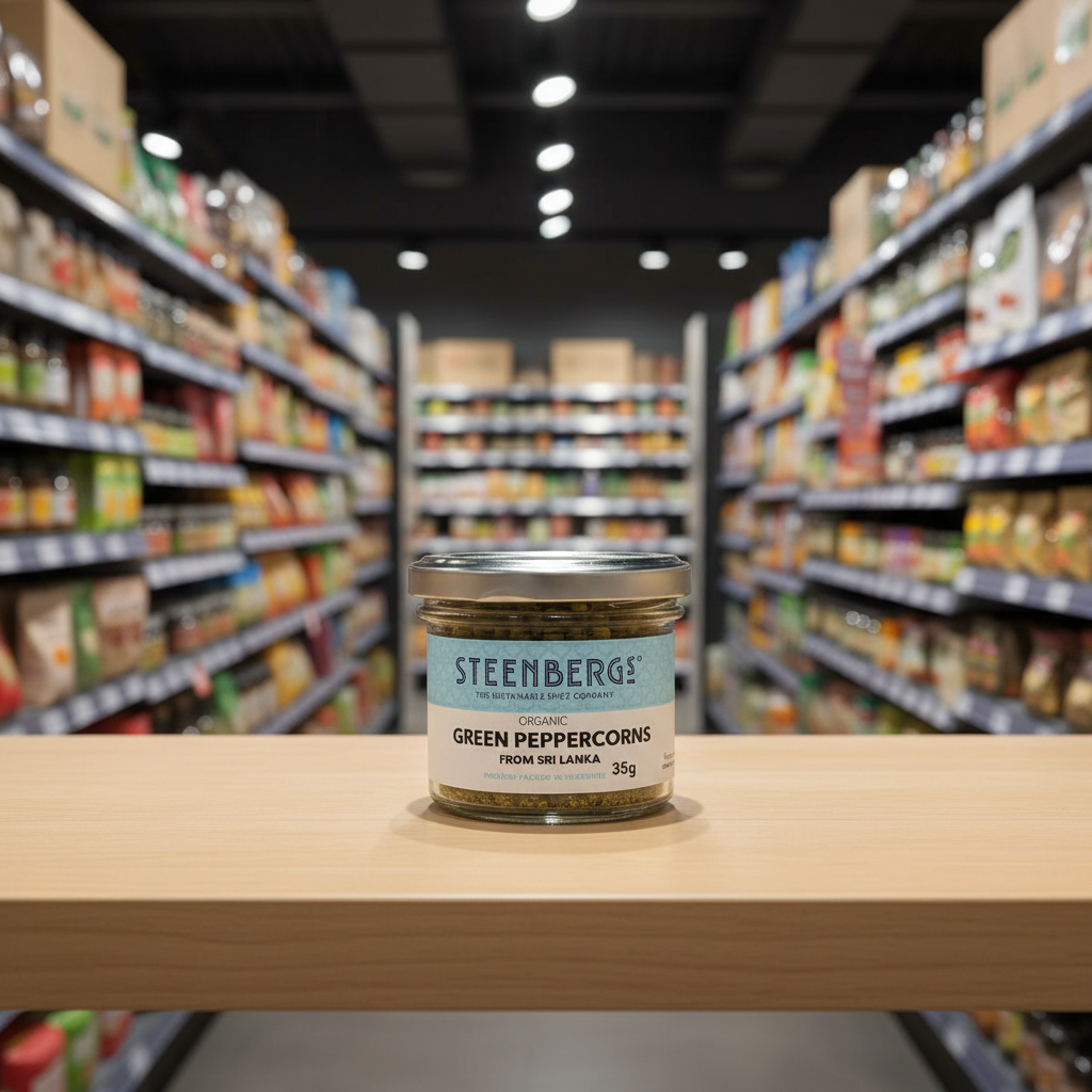 Steenbergs Organic Green Peppercorns - 35g
