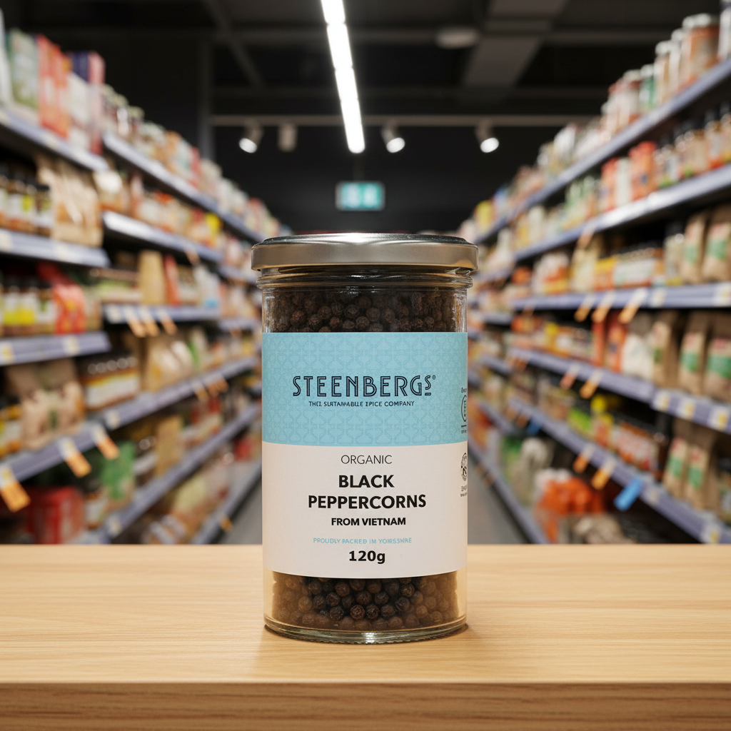 Steenbergs Organic Black Peppercorn Refill - 115g