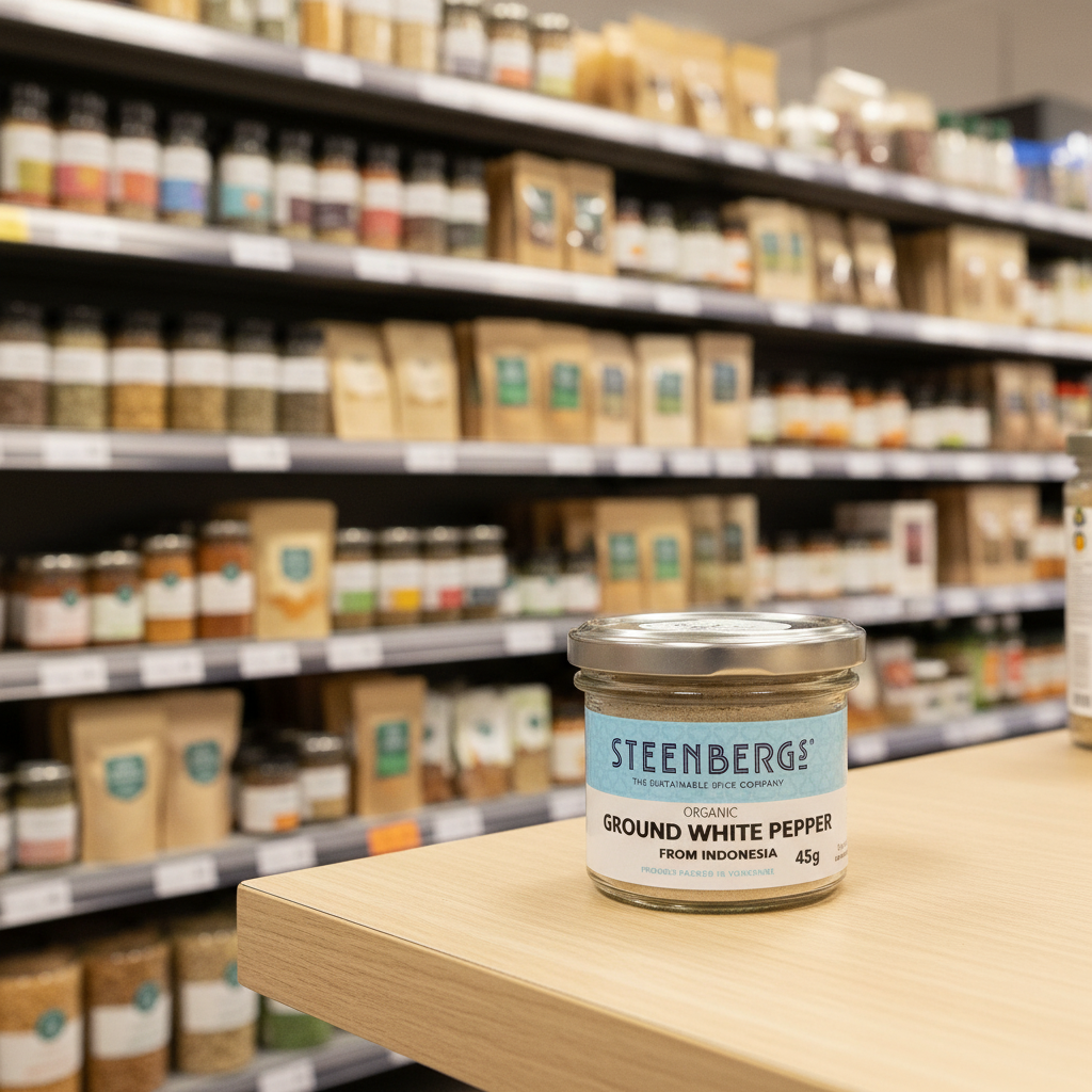Steenbergs Organic Ground White Pepper - 45g