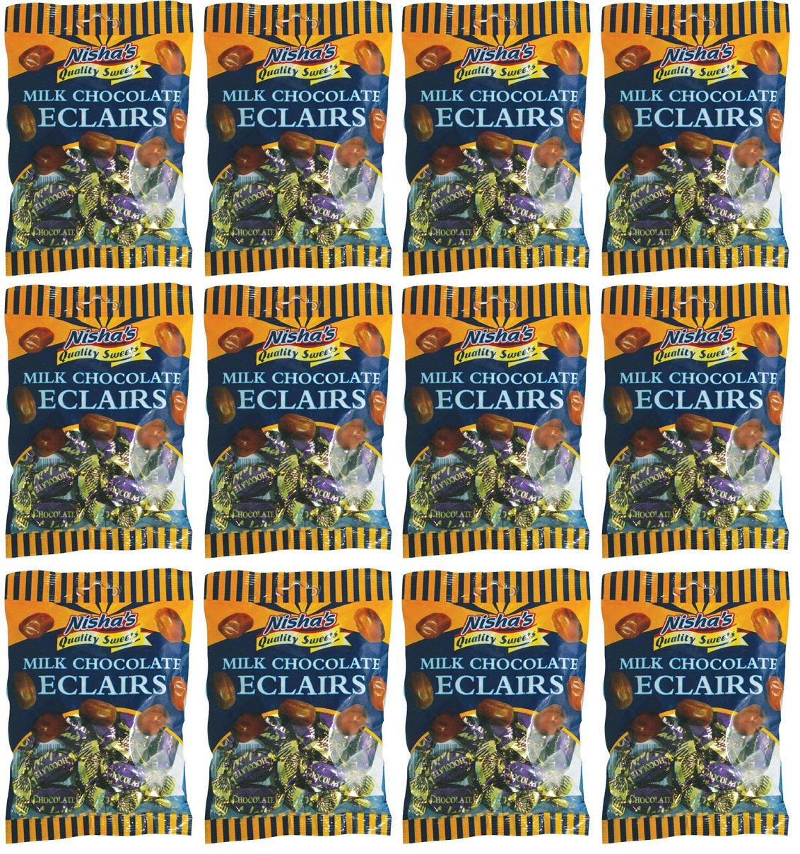 12 x Nisha Chocolate Eclairs - 90g