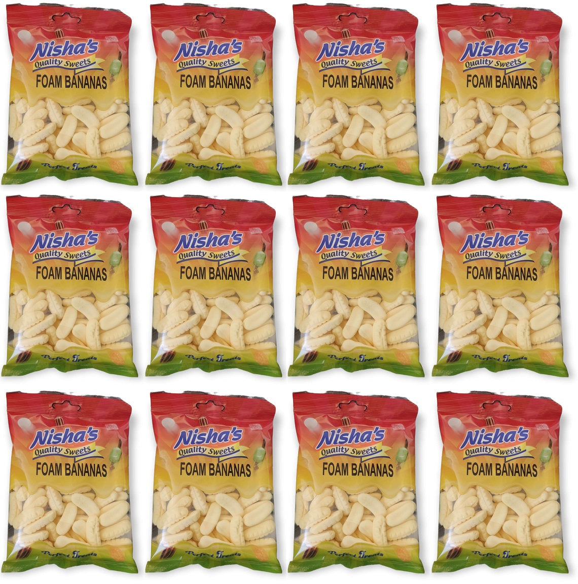 12 x Nisha Foam Bananas - 100g