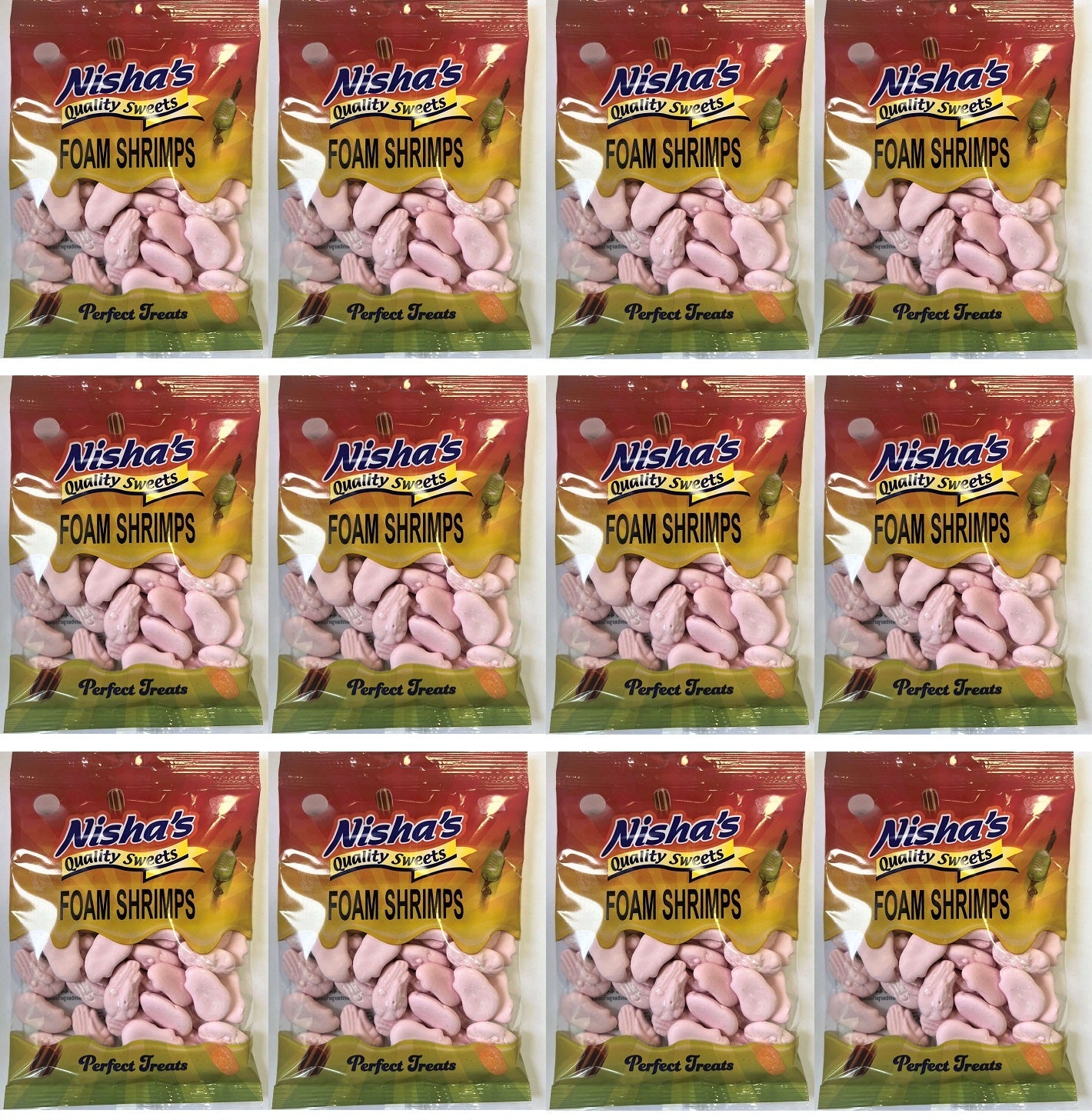 12 x Nisha Foam Shrimps - 100g