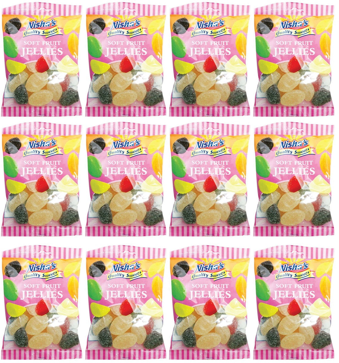 12 x Nisha Fruit Jellies - 125g