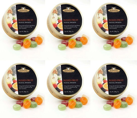 6 x Simpkins Mixed Fruit Drops - 200g