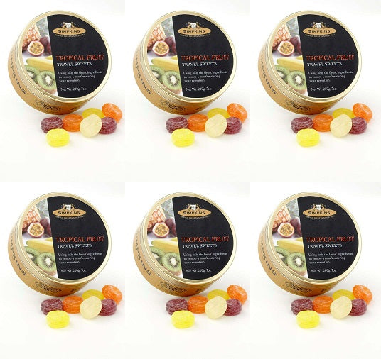6 x Simpkins Tropical Fruit Drops - 200g