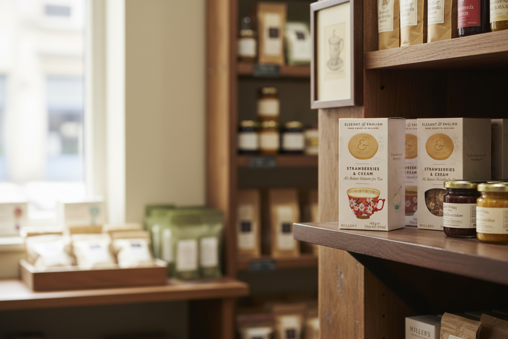 Elegant & English Strawberries & Cream Biscuits - 140g