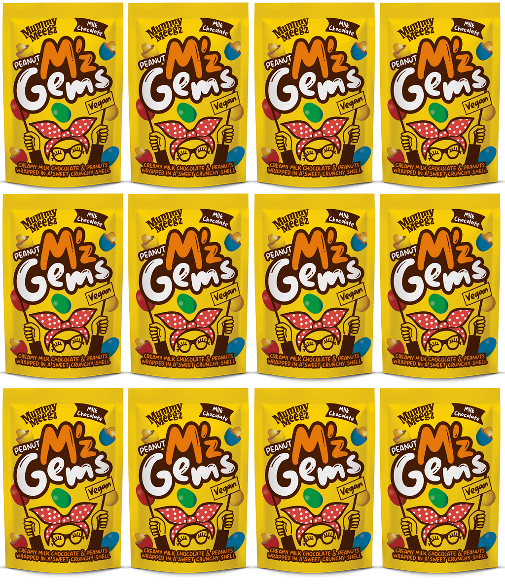 12 x Mummy Meegz M'z Gems Peanut - 80g