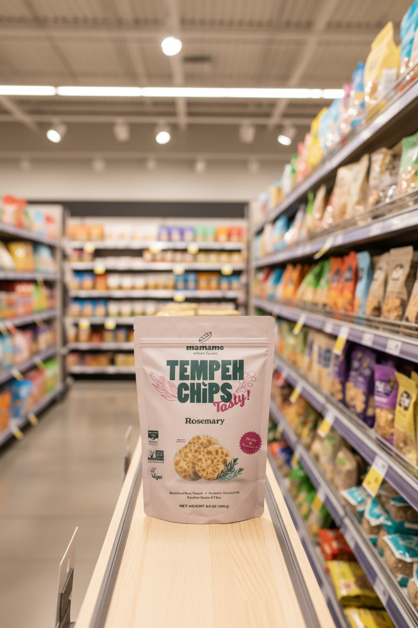 Mamame Tempeh Chips Rosemary - 100g